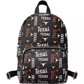 Молодежный черный мини-рюкзак FOCO Texas Longhorns с повторением Brooklyn