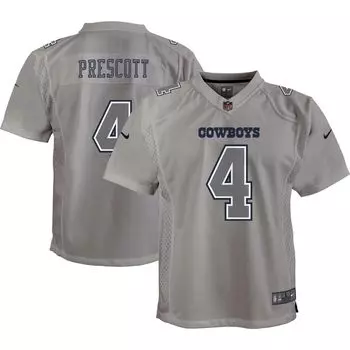 Молодежный джерси Nike Dak Prescott Grey Dallas Cowboys AtmSphere Game Джерси Nike