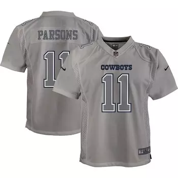 Молодежный джерси Nike Micah Parsons Grey Dallas Cowboys AtmSphere Game Джерси, цвет Cow Grey