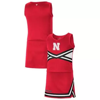 Молодежный комплект для девочек Colosseum Scarlet Nebraska Huskers Carousel Cheerleader Set Colosseum