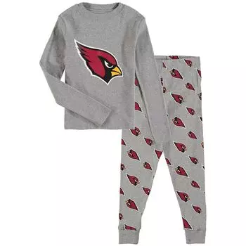 Молодежный комплект для сна с футболкой и брюками Arizona Cardinals с длинными рукавами и брюками Outerstuff