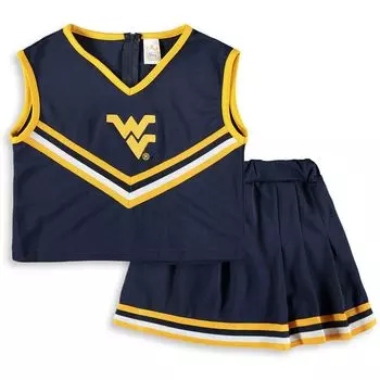 Комплект из майки и юбки для девочек West Virginia Mountaineers Unbranded, темно-синий