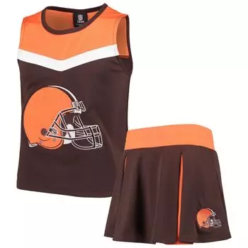 Молодежный комплект из двух предметов коричневого/оранжевого цвета Cleveland Browns Spirit Cheerleader Outerstuff