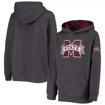 Молодежный пуловер с капюшоном и большим логотипом Mississippi State Bulldogs Unbranded