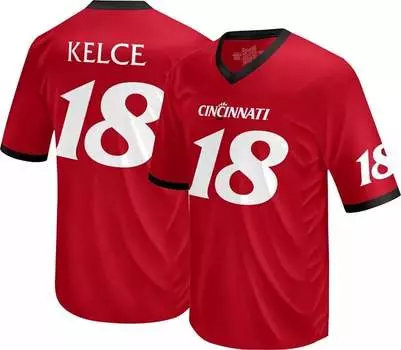 Молодежный Retro Brand Cincinnati Bearcats Travis Kelce # 18, Красная реплика футбольной майки