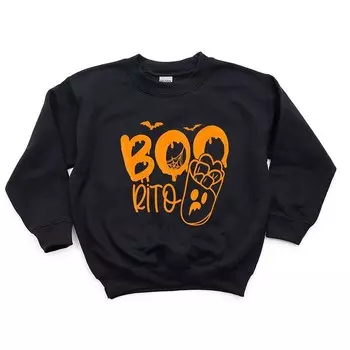 Молодежный свитшот с рисунком Boorito с рельефным принтом The Juniper Shop, черный