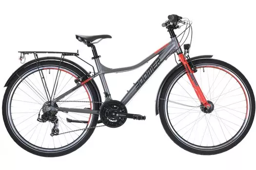 Молодежный велосипед Boomer RACER 26 - 26 дюймов - Diamant - 2024, цвет Grau|anthracite/black/red