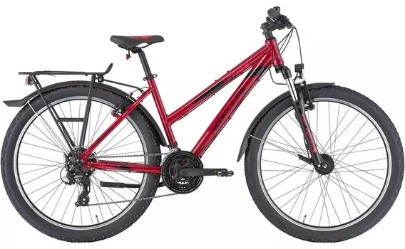 Молодежный велосипед Hercules Spyder 21 - 26 дюймов - Damen Sport - 2023, цвет Rot|darkred-glossy