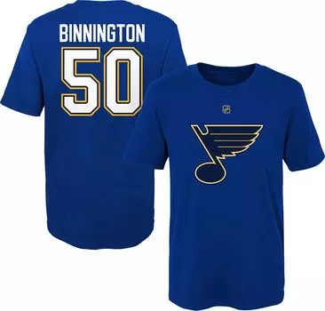 Молодёжная футболка Nhl Сент-Луис Блюз Джордан Беннингтон №50 Royal Player