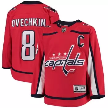 Молодёжная майка Александра Овечкина Red Washington Capitals Home Premier Player Outerstuff, цвет Cap Red