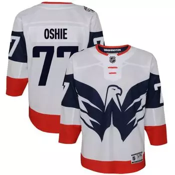 Молодёжная майка игрока TJ Oshie White Washington Capitals 2023 NHL Stadium Series Outerstuff