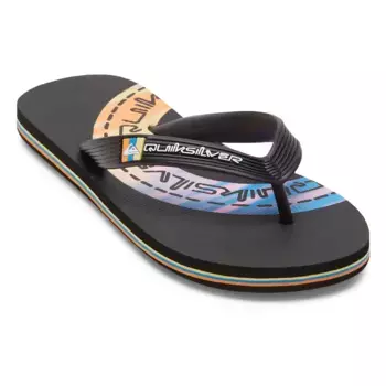 Molokai Art Quiksilver детские шлепанцы, черный/оранжевый