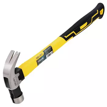 Молоток-гвоздодер с ручкой из волокна Deli 13ozDL5013Y, 2 шт.