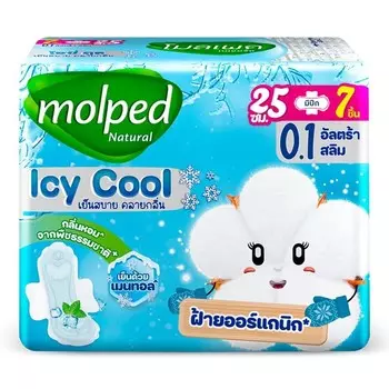 Molped Natural Icy Cool Ultra Slim 0,1 Крылья 25 см. 7'S, Blue