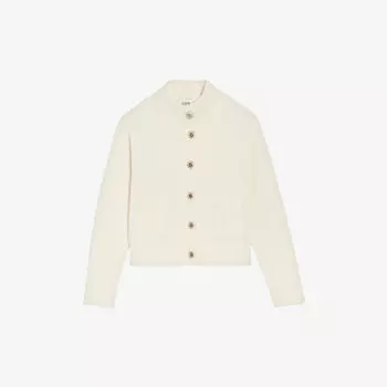 Mon Blanc Вязаный кардиган на офицерских пуговицах Claudie Pierlot, цвет naturels