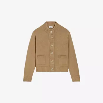 Mon Blanc Вязаный кардиган на офицерских пуговицах Claudie Pierlot, цвет bruns