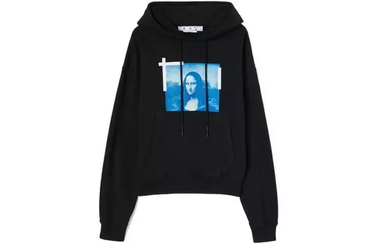 Мона Лиза, приклеенная поверх толстовки Off-White, черный