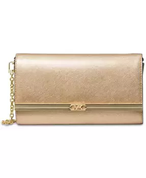 Мона Восток-Запад большая кожаная клатч Michael Kors, золотой