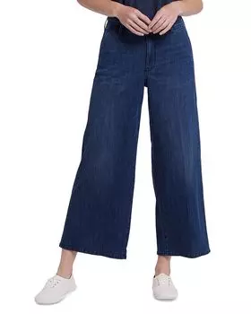 Мона Высокие Широкие Брюки-Джинсы до Щиколотки в Цвете Ибица Блюз NYDJ, синий