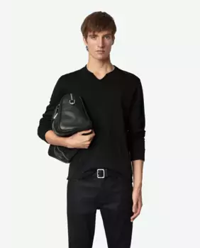 Monasti Тунисская мужская футболка с длинным рукавом из хлопка Zadig & Voltaire, чёрный