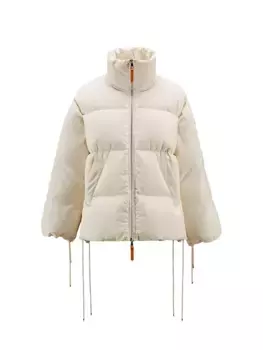 Moncler 1952 Raimi Стеганый пуховик из парусины с покрытием Moncler, белый