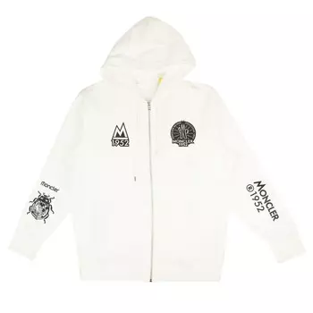 Moncler 1952 Толстовка на молнии, цвет Белый