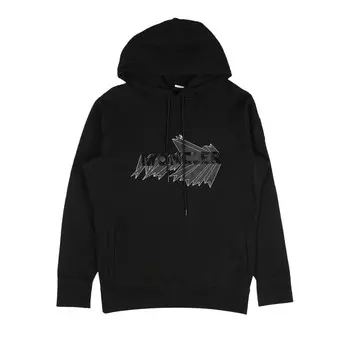 Moncler 1952 Толстовка с капюшоном и графическим логотипом, цвет Черный