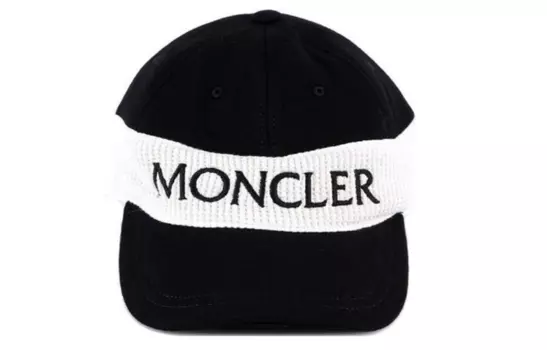 Moncler Бейсболка мужская хлопковая, черно-белые