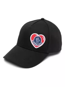 Moncler бейсболка с нашивкой, черный