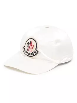 Moncler бейсболка с нашивкой-логотипом, белый