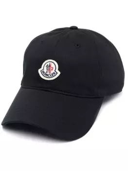 Moncler бейсболка с нашивкой-логотипом, черный