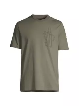 Moncler Born To Protect Футболка из хлопка Moncler, зеленый