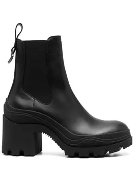 Moncler ботильоны на блочном каблуке, черный