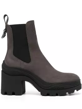 Moncler ботильоны на рифленой подошве, коричневый