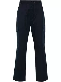Moncler брюки с нашивкой-логотипом, синий