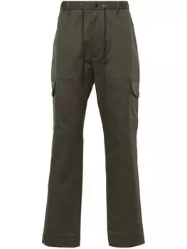 Moncler брюки с нашивкой-логотипом, зеленый