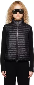Moncler Черная стеганая куртка-пуховик