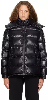 Moncler Черный пуховик Maire