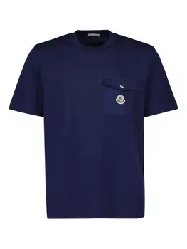 Moncler cotton Футболка, синий
