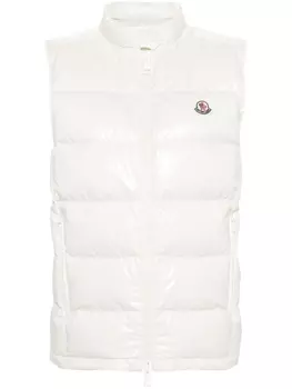 Moncler дутый жилет Alcibia, белый