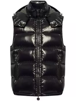 Moncler дутый жилет, черный