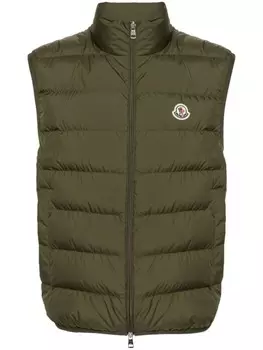 Moncler дутый жилет Contrin, зеленый