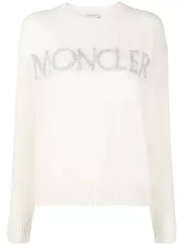 Moncler джемпер с логотипом, белый