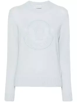 Moncler джемпер с вышитым логотипом, синий