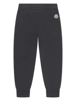 Moncler Enfant брюки с логотипом, черный
