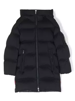 Moncler Enfant дутая парка с логотипом, синий