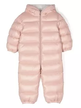 Moncler Enfant дутый комбинезон, розовый