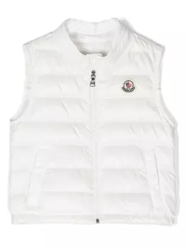 Moncler Enfant дутый жилет, белый