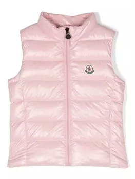 Moncler Enfant дутый жилет Ghany, розовый