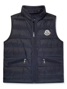 Moncler Enfant дутый жилет Gui, синий